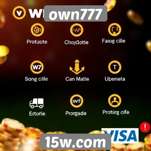 Métodos de pagamento aceitos pelo own777